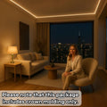 7 - Piece 94.5 (55.12 Ft) Crown Molding with Duct Kit for Seamless Ambient Home Accent Lighting | Waterproof Channel for Easy LED Strip Installation (CROWN MOLDING WITH LED DUCT)