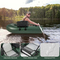 Inflatable Fishing Float Tube with 2 Large Storage Pockets, Angling Base, 20" Fish Ruler & 4 Motor Buckles, 352LBS Capacity Belly Boat for Fly Fishing