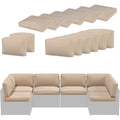 AECOJOY Outdoor Cushions for Patio Furniture 14PCS Outdoor Cushion Covers Replacement Washable with Zipper