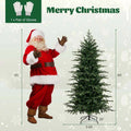 6/7.5/9 FT Pre-lit Artificial Christmas Tree with 260/380/560 Multicolor Lights, 714/1162/1770 Branch Tips, 11 Lighting Modes, Remote & Timer