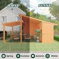 AECOJOY 20' × 12.5' Outdoor Wooden Gazebo with Storage Room