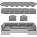 AECOJOY Outdoor Cushions for Patio Furniture 14PCS Outdoor Cushion Covers Replacement Washable with Zipper