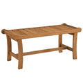 Tangkula 41.5" Patio Backless Bench with Slatted Seat